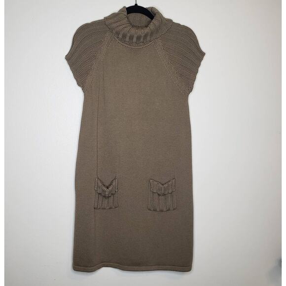 Calvin Klein Dresses & Skirts - Calvin Klein| Olive Green Knit Turtle Neck Sweater Dress